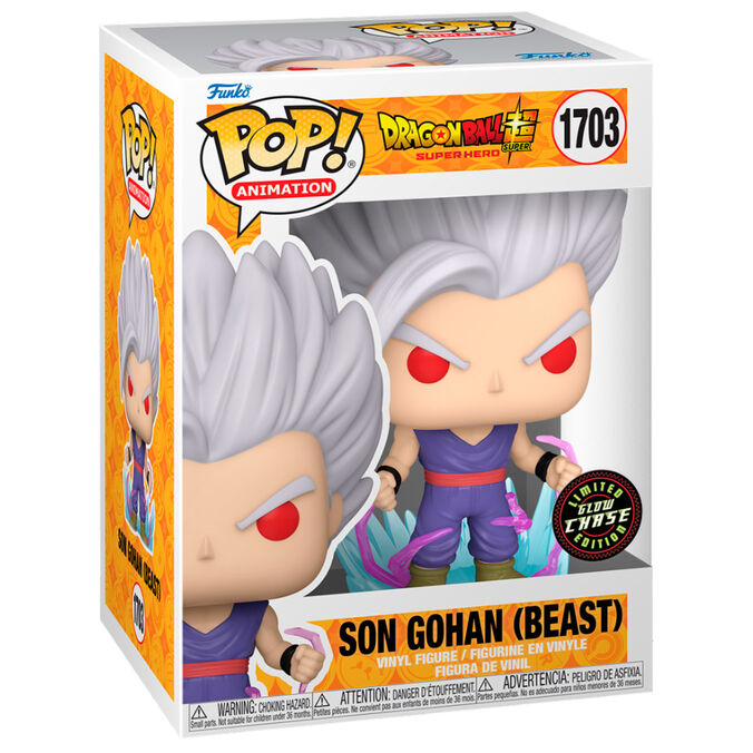 Figura Funko POP! Glow Chase de Gohan Beast de Dragon Ball Super: Super Hero