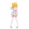 Figura de Liliel con alas blancas y traje rosa y blanco