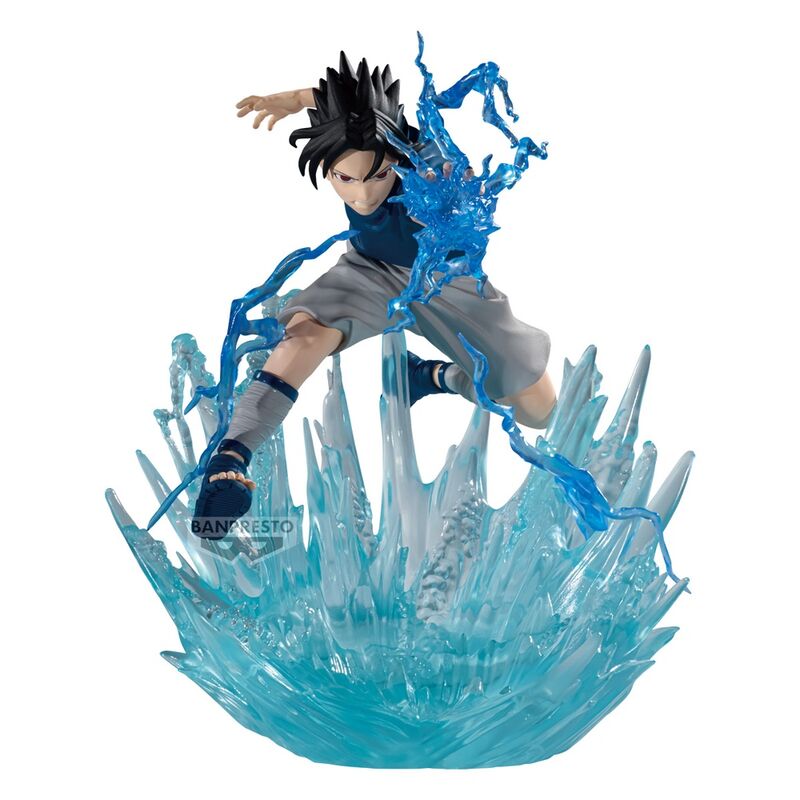 Figura de Uchiha Sasuke de Naruto con efectos azules
