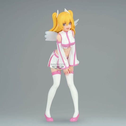 Figura de Liliel con alas blancas y traje rosa y blanco - 2