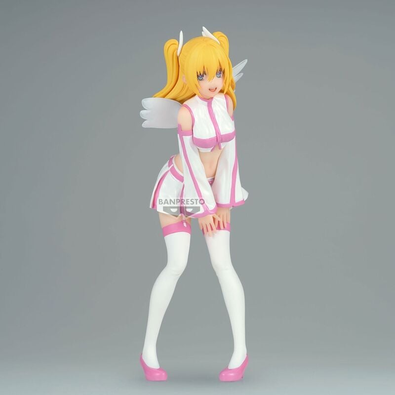 Figura de Liliel con alas blancas y traje rosa y blanco - 2