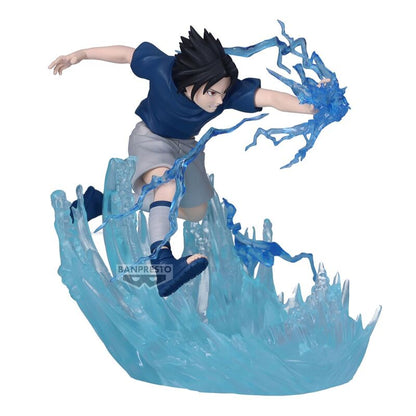 Figura de Uchiha Sasuke de Naruto con efectos azules - 2