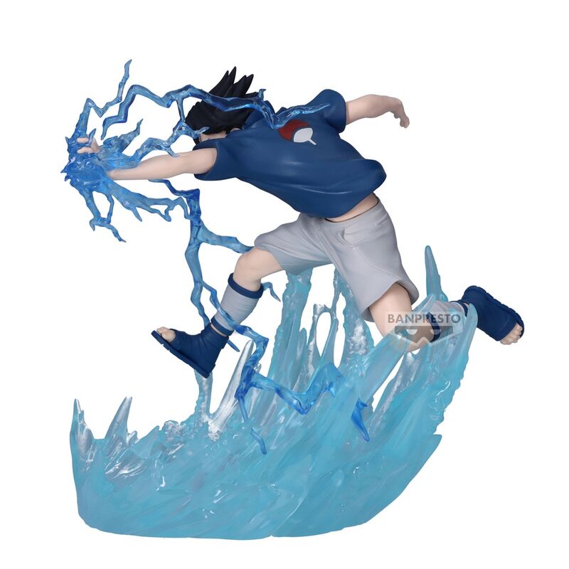 Figura de Uchiha Sasuke de Naruto con efectos azules - 3