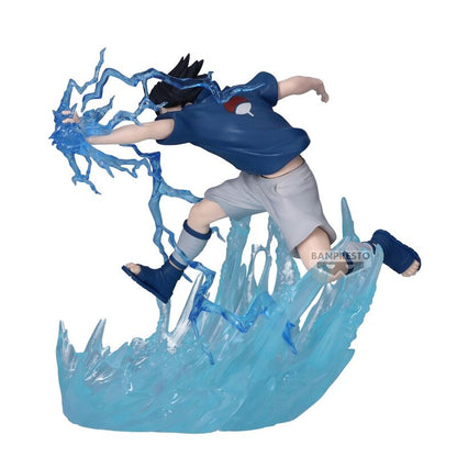 Figura de Uchiha Sasuke de Naruto con efectos azules - 3
