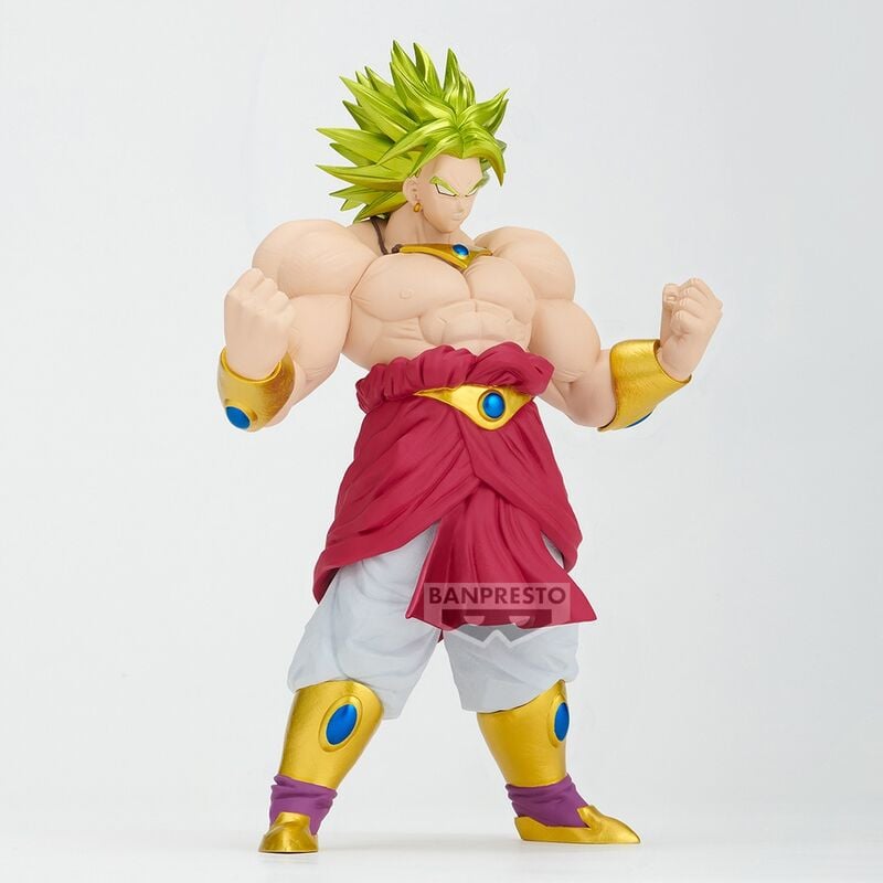 Figura Super Saiyan Broly de Dragon Ball Z con cabello verde y pose de combate - 3