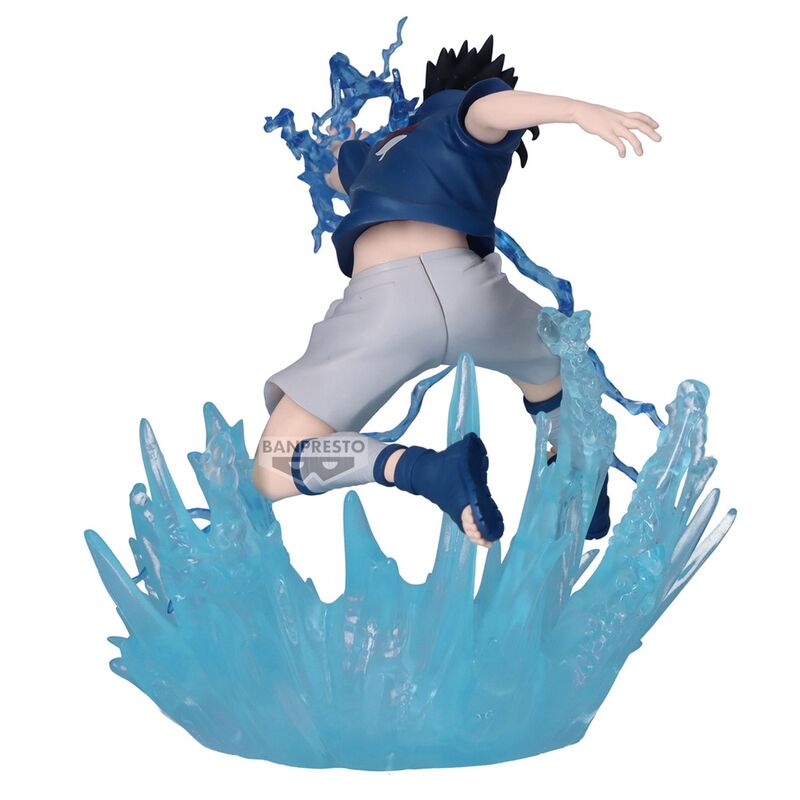 Figura de Uchiha Sasuke de Naruto con efectos azules - 4