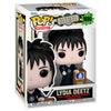 Figura Funko POP! de Lydia Deetz de Beetlejuice junto a un televisor