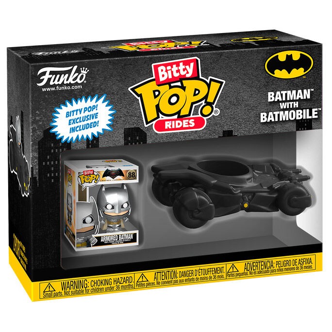 Figura Funko Bitty POP! Ride de Batman con Batmóvil negro - 2