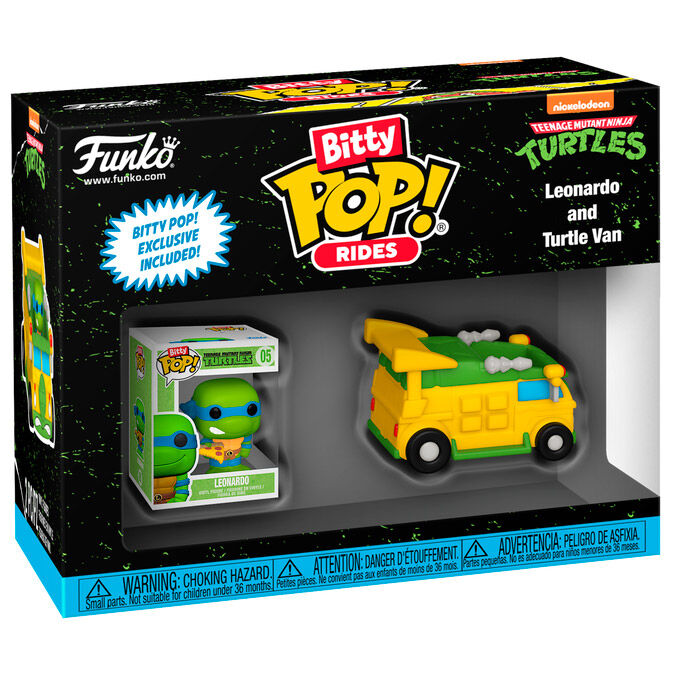FUNKO Bitty POP! Rides de Leonardo con Turtle Van de Tortugas Ninja