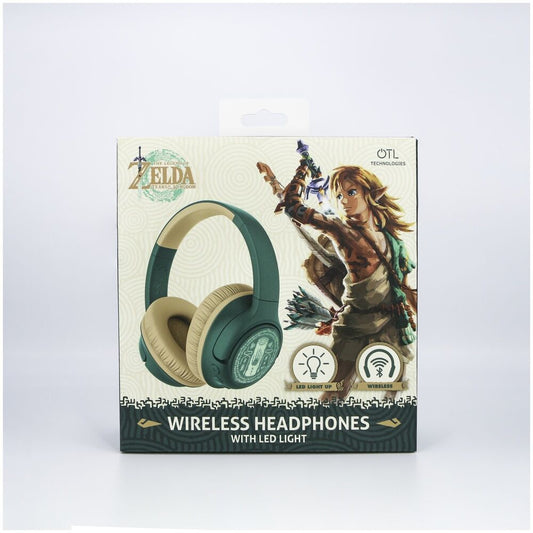 Auriculares inalámbricos LED verdes y dorados de The Legend of Zelda - 4