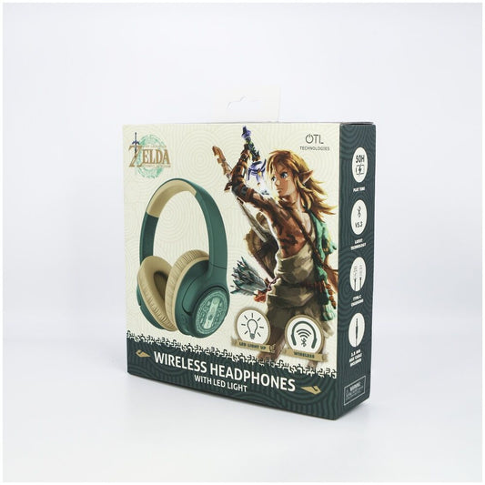 Auriculares inalámbricos LED verdes y dorados de The Legend of Zelda - 7