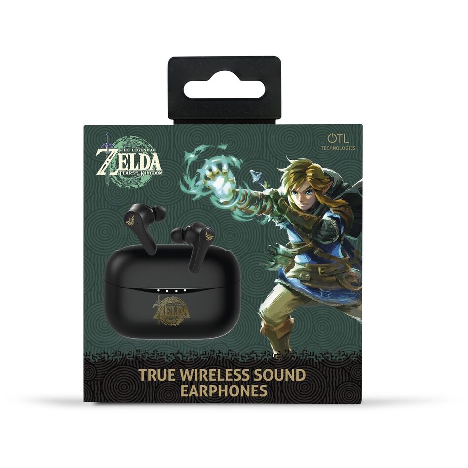Auriculares inalámbricos negros The Legend of Zelda con estuche de carga - 4