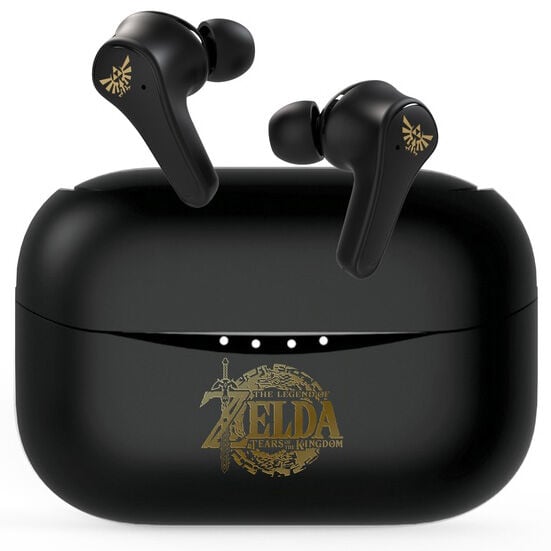 Auriculares inalámbricos negros The Legend of Zelda con estuche de carga