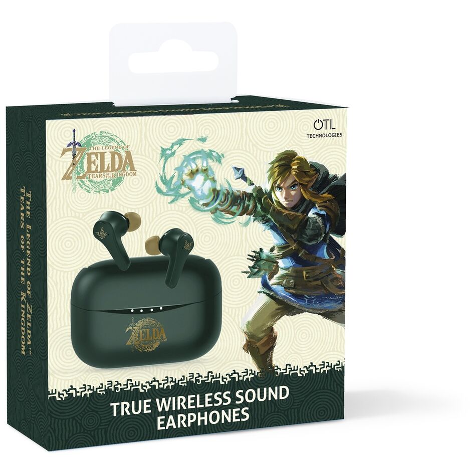 Auriculares inalámbricos The Legend of Zelda verdes con estuche - 4