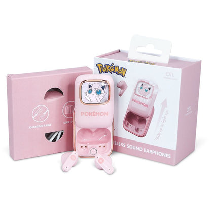 Auriculares inalámbricos TWS rosas de Jigglypuff Pokémon con estuche deslizante - 5
