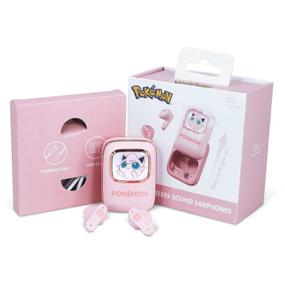 Auriculares inalámbricos TWS rosas de Jigglypuff Pokémon con estuche deslizante - 6