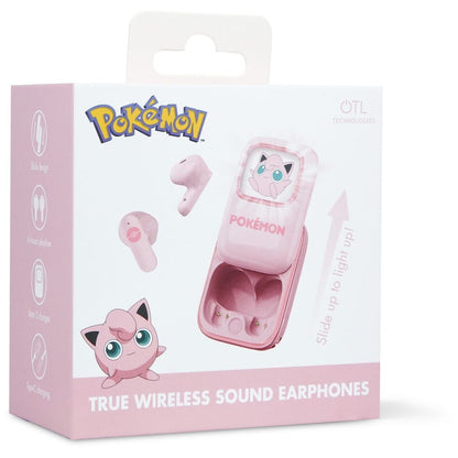 Auriculares inalámbricos TWS rosas de Jigglypuff Pokémon con estuche deslizante - 7