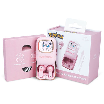 Auriculares inalámbricos TWS rosas de Jigglypuff Pokémon con estuche deslizante - 8