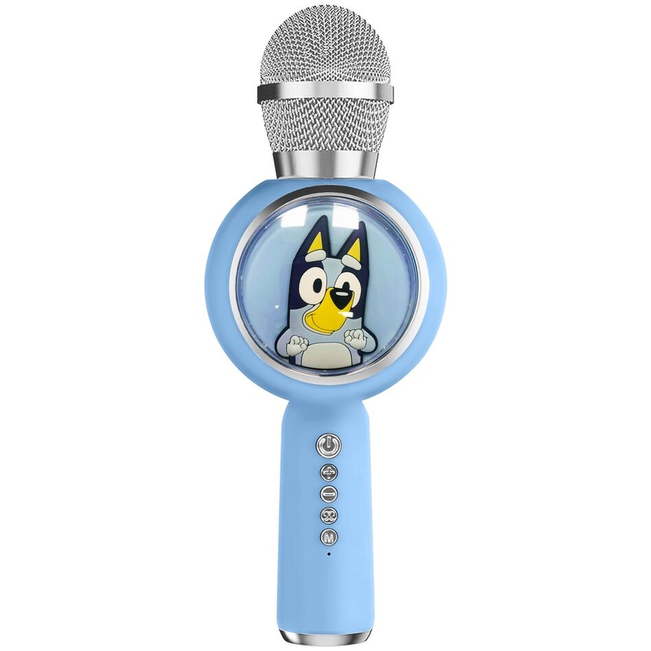 Micrófono altavoz azul de Bluey con luz LED