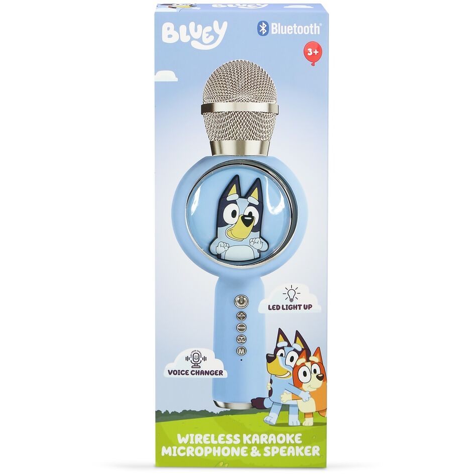 Micrófono altavoz azul de Bluey con luz LED - 8