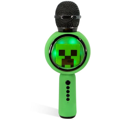 Micrófono altavoz verde Minecraft Creeper con iluminación LED - 3