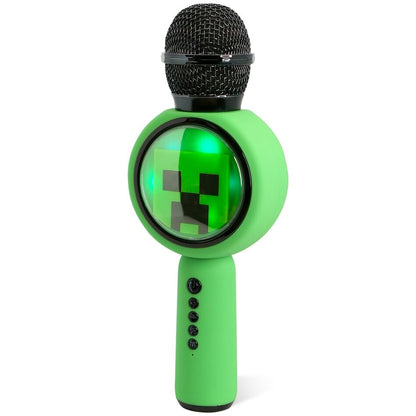 Micrófono altavoz verde Minecraft Creeper con iluminación LED - 4