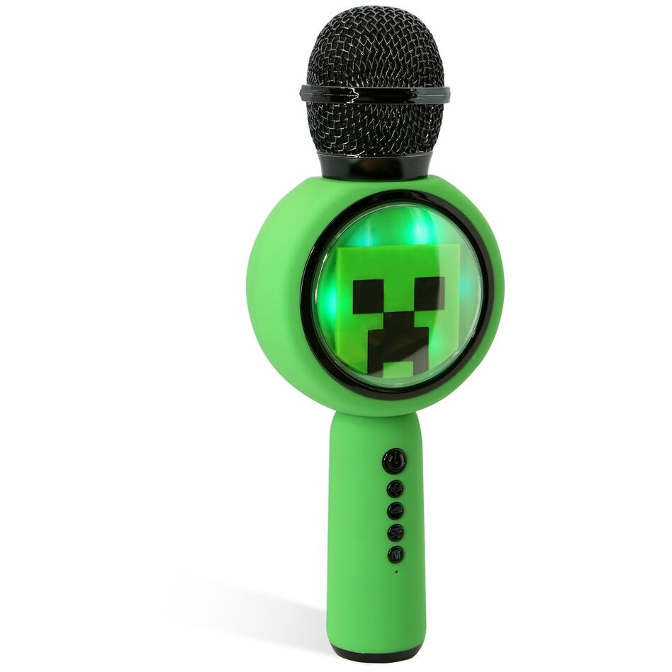 Micrófono altavoz verde Minecraft Creeper con iluminación LED - 5