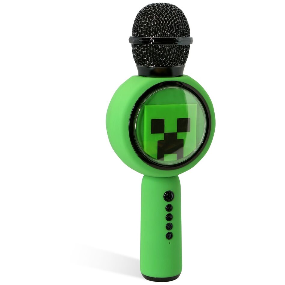 Micrófono altavoz verde Minecraft Creeper con iluminación LED - 6