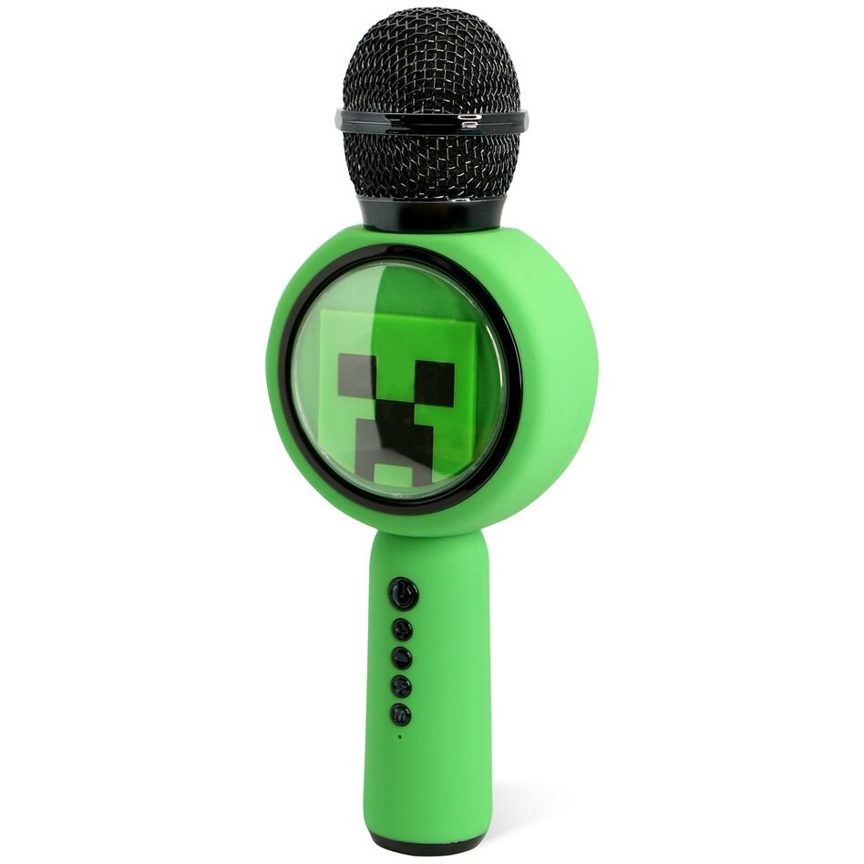Micrófono altavoz verde Minecraft Creeper con iluminación LED - 2