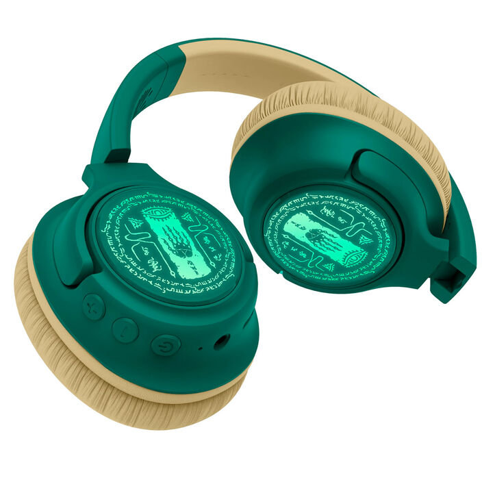 Auriculares inalámbricos LED verdes y dorados de The Legend of Zelda - 2