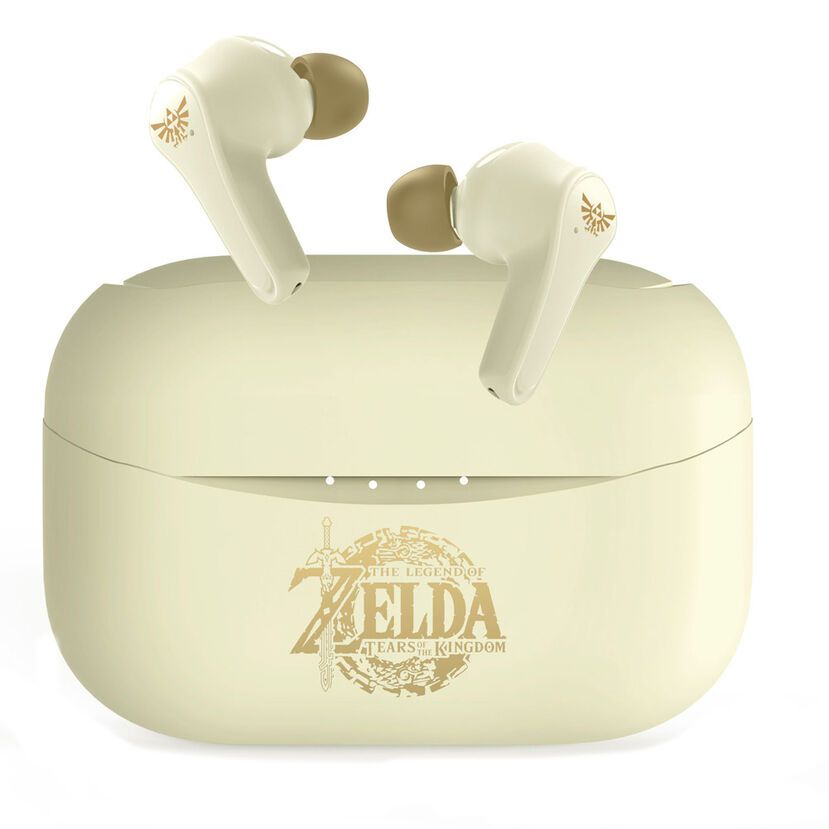 Auriculares inalámbricos infantiles The Legend of Zelda con estuche crema y dorado - 2