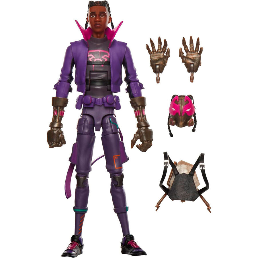 Figura articulada de Miles G. Morales con traje morado - 3