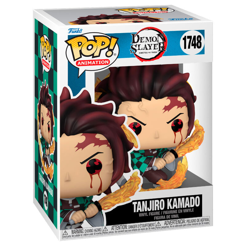 Figura Funko POP! de Tanjiro Kamado con espada y efectos de llamas - 2