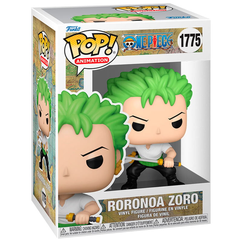Figura Funko POP! de Roronoa Zoro de One Piece en su caja