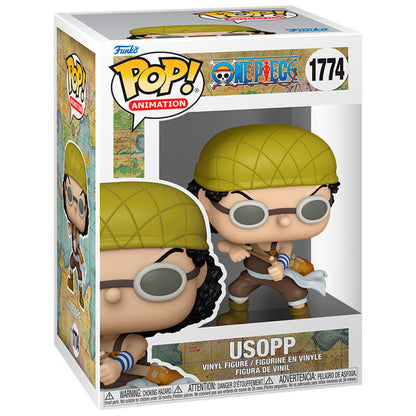 Figura Funko POP! de Usopp de One Piece con gorra verde y gafas - 2