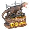 Calendario perpetuo 3D de Jurassic Park con T-Rex, vehículo y vallas