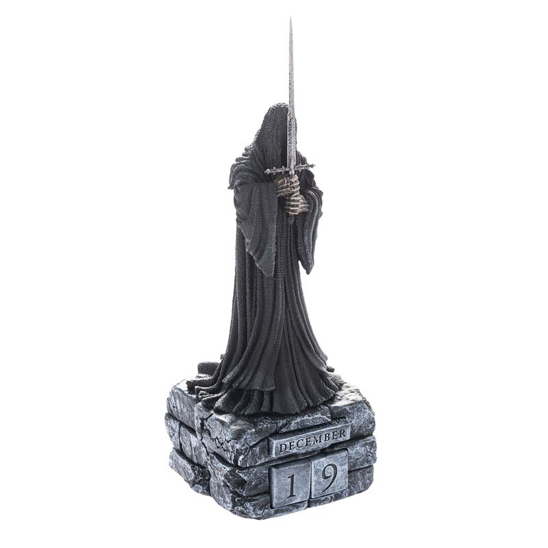Calendario perpetuo 3D con figura de un Nazgul y espada