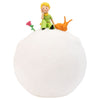 Lámpara 3D de El Principito sobre una Luna blanca