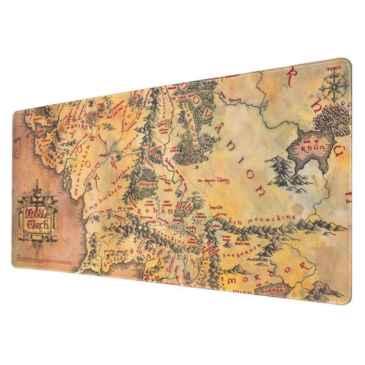 Alfombrilla gaming de El Señor de los Anillos con mapa de la Tierra Media