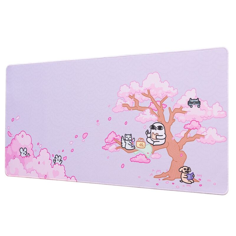 Alfombrilla gaming ERIK Ketnipz lavanda con árbol de flores rosas