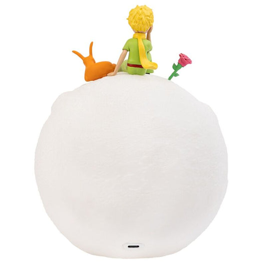 Lámpara 3D de El Principito sobre una Luna blanca - 2