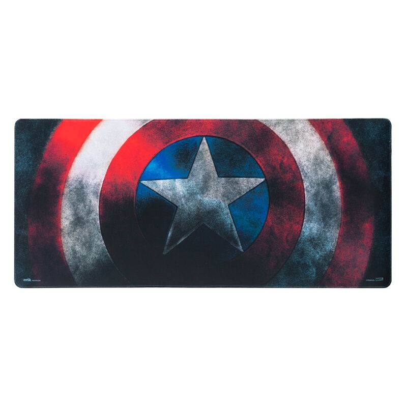Alfombrilla gaming de Capitán América con diseño de escudo - 2