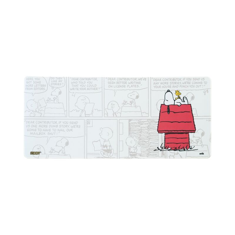 Alfombrilla gaming ERIK de Snoopy con viñetas y caseta roja - 2