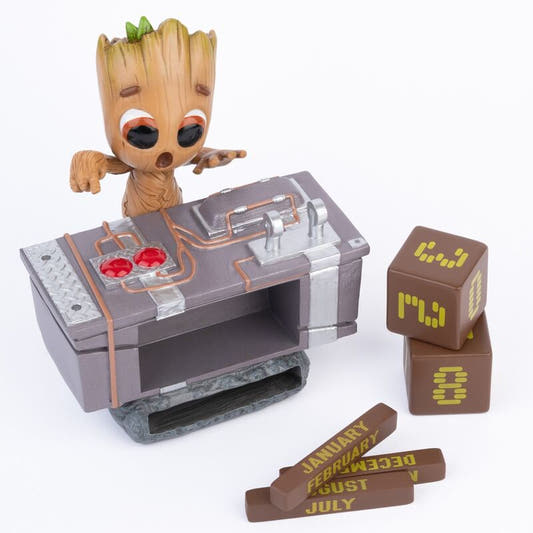 Calendario perpetuo 3D de Groot con indicadores de mes y día - 2