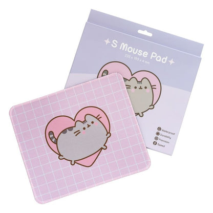 Alfombrilla de ratón rosa ERIK con Pusheen sujetando un corazón - 2
