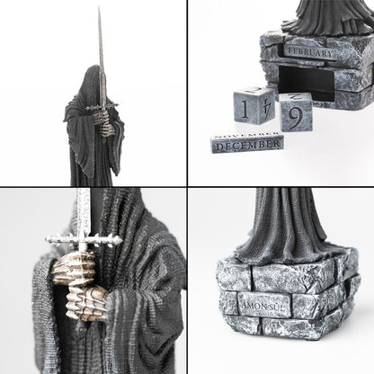 Calendario perpetuo 3D con figura de un Nazgul y espada - 4