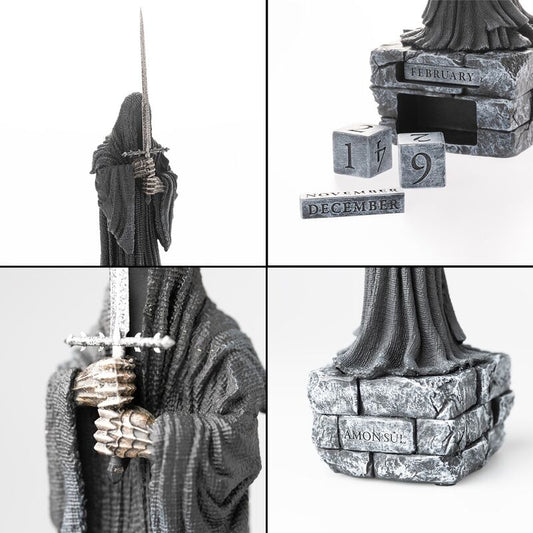 Calendario perpetuo 3D con figura de un Nazgul y espada - 4
