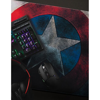 Alfombrilla gaming de Capitán América con diseño de escudo - 5