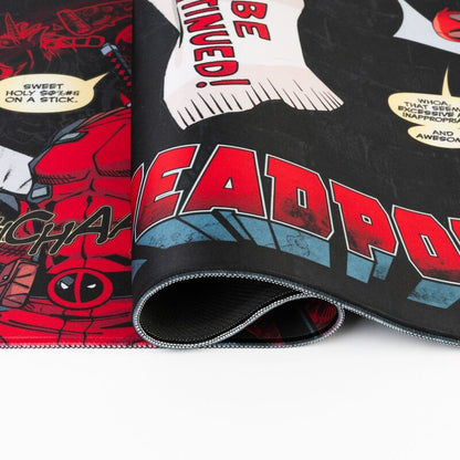 Alfombrilla gaming Deadpool Marvel roja y negra - 5