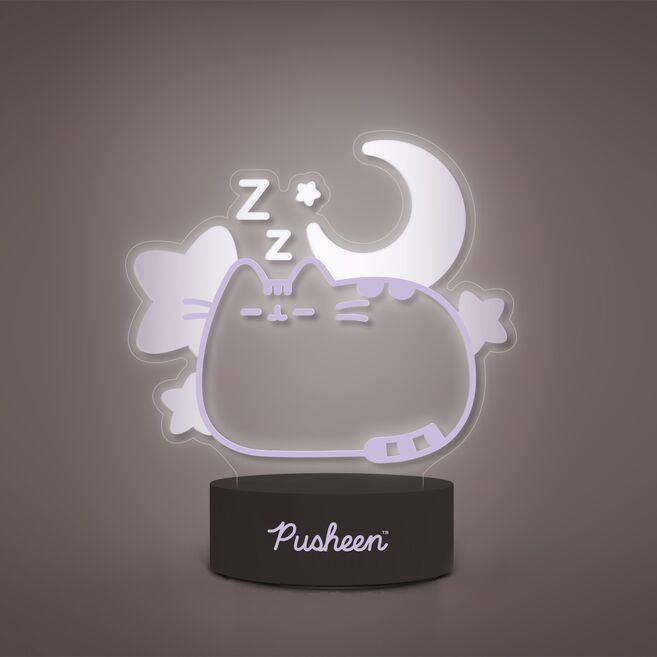 Lámpara LED Dreams de Pusheen con luna, estrellas y base negra - 2